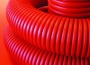 Труба гибкая двустенная для кабельной канализации д.75мм, цвет красный, в бухте 50м., с протяжкой